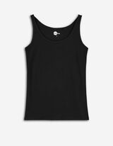 Top - Percentuale di tessuto elasticizzato - nero