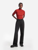 Majica kratkih rukava - Tričetvrt rukavi - tamno-crvena