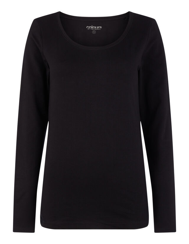 Damen Longsleeve mit Rundhalsausschnitt