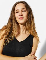 Stricktop - Viskose-Mix - schwarz