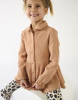 Set od haljine i tajica - svetlobraon