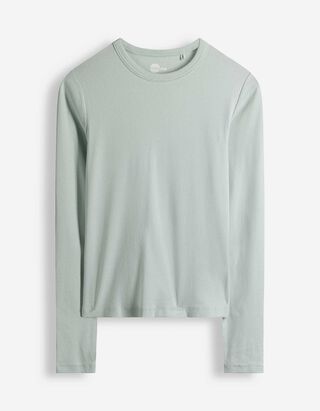 Langarmshirt - Modal-Anteil - t&uuml;rkis