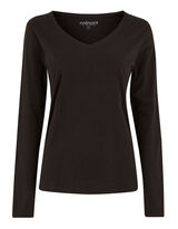 Damen Longsleeve mit V-Ausschnitt 