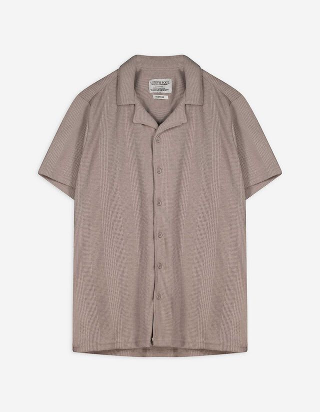 Hemd - einfarbig - beige