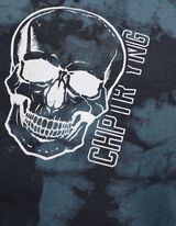 Langarmshirt - Print - dunkelblau