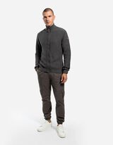 Sweatvest - Opstaande kraag - donkergrijs