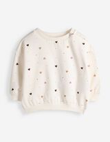 Sweatshirt - Baumwolle - Off-White