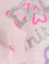 Sweatshirt - Allover-Print - rosa