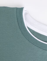 Longsleeve - Dubbellaagse look - donkergroen