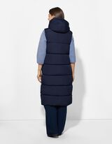 Lange Weste - Regular Fit - dunkelblau