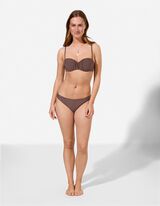 Haut de bikini - Bretelles ajustables - Brun