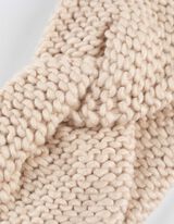 Čelenka - Hrubý úplet - bezova