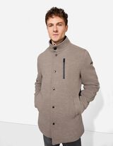 Kabát - Vlnený vzhľad - hneda