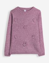 Pullover - 3D-Applikation - Beere