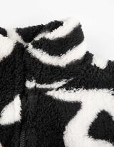 Sweatjacke - Plüsch - schwarz