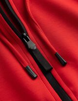 Felpa aperta - Strisce laterali - rosso