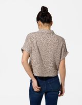 Overhemdblouse - Print all-over - Beige