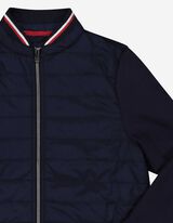 Sweatvest - Dubbellaagse look - donkerblauw