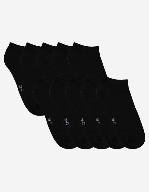 Takko Herren Sneakersocken - 10er-Pack schwarz 39-42