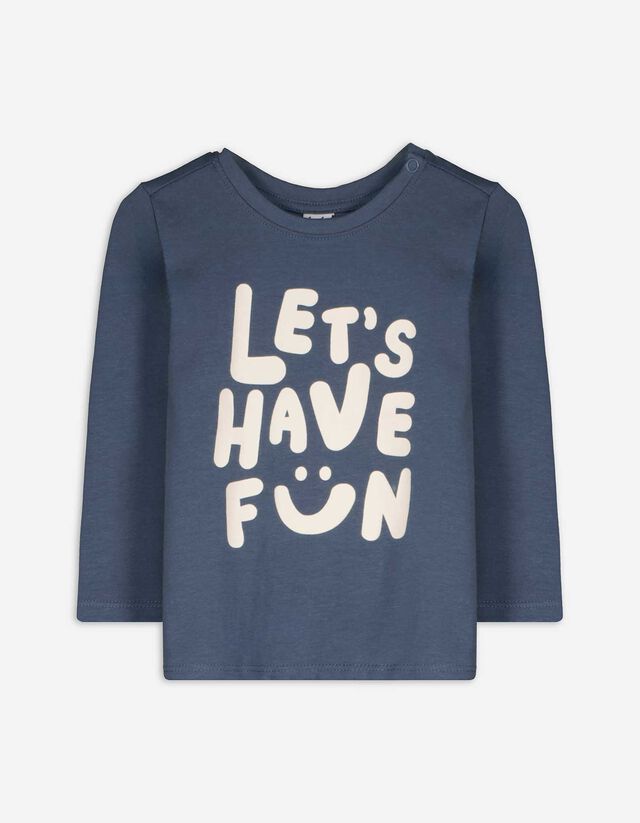 Langarmshirt - Print - hellblau