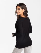 Trui - LENZING™ ECOVERO™ - zwart