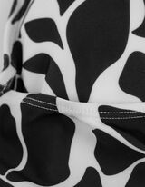 Enodelne kopalke - Vzorec po celotnem oblačilu - crna