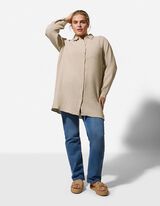 Bluse - Musselin - beige
