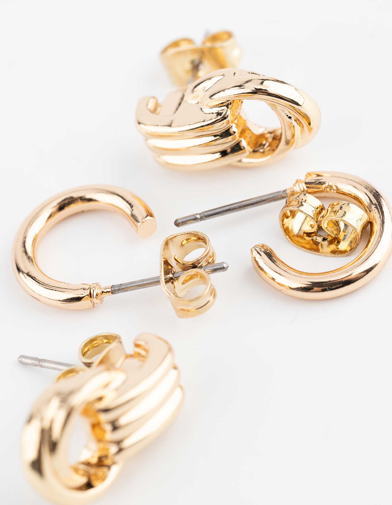 Ohrringe - 2er-Pack - Goldfarben
