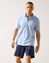 Poloshirt - einfarbig - hellblau