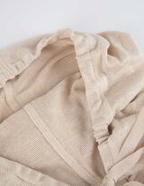 Ilgas kardiganas - Viskozės mišinys - smelio spalvos