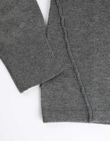 Kapucnis felső - Finomk&ouml;t&ouml;tt - sz&uuml;rke