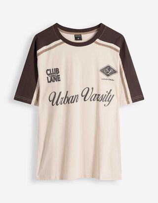 T-Shirt - Frontprint - beige