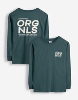 T-shirt &agrave; manches longues - Coupe oversize - vert fonc&eacute;