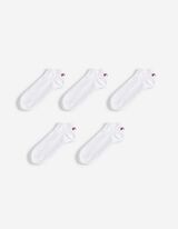 Členkov&eacute; ponožky - 5 ks v balen&iacute; - biely