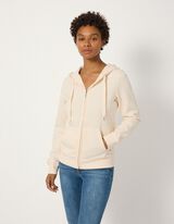 Sweatjacke - Regular Fit - Hellgelb