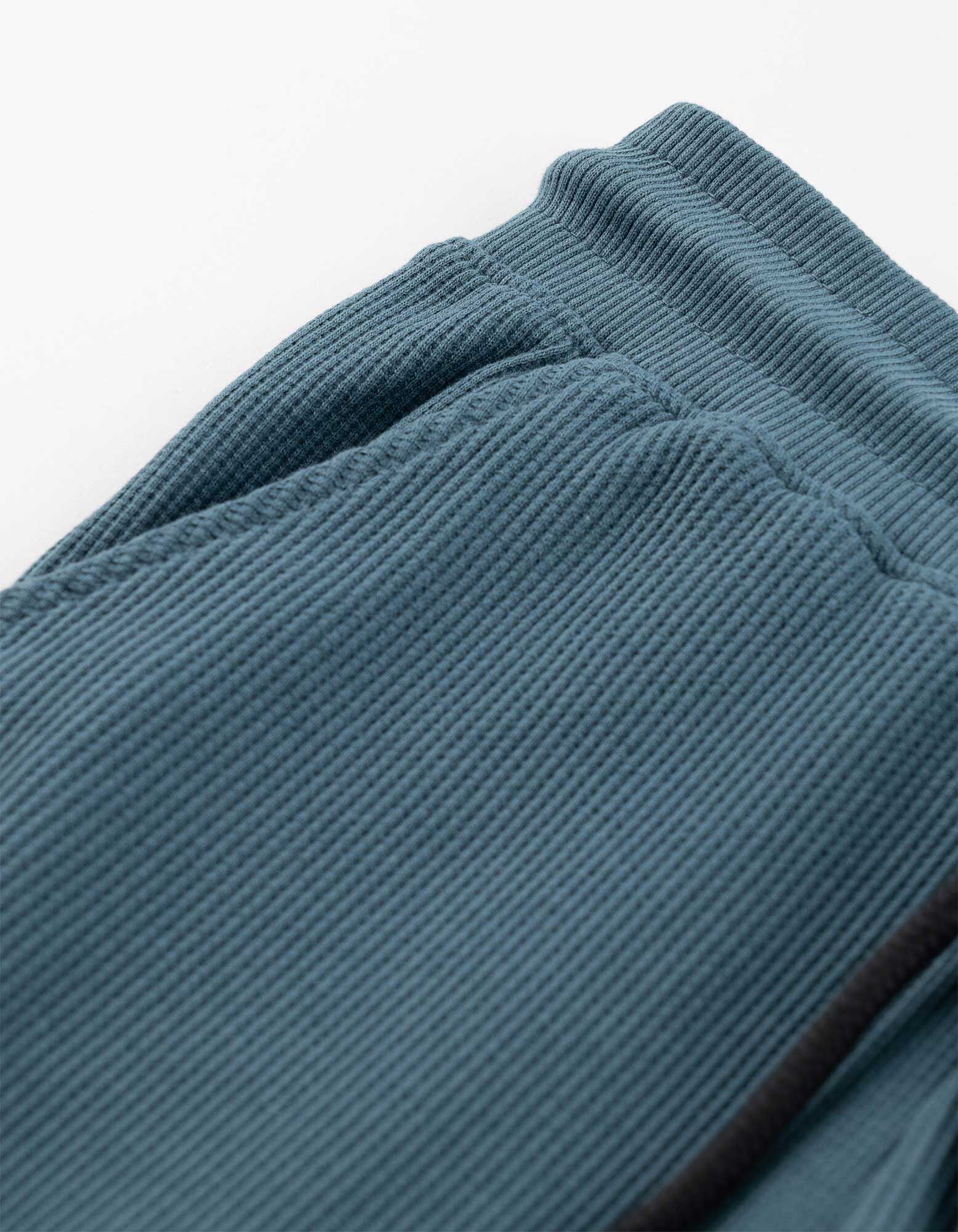 Sweater en broek set - Wafelstructuur - blauw