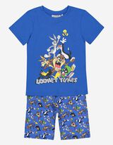 Pigiama completo (maglia + shorts) - blu scuro