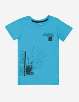 Tricou - Imprimeu - Turcoaz