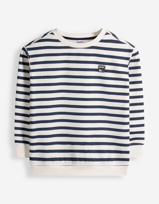 Sweatshirt - Streifen - Off-White