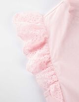 Majica - Rukavi s volanima - ruzicasta