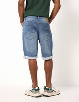 Jeansshorts - Fixierter Beinumschlag - blau