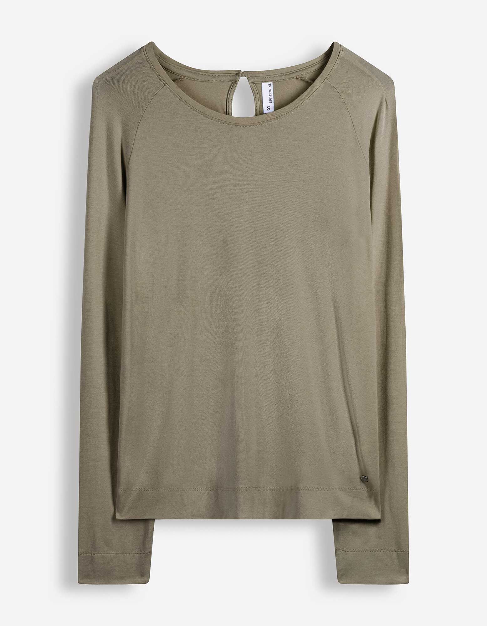 Langarmshirt - Raglan&auml;rmel - Khaki