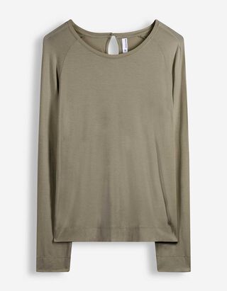 Langarmshirt - Raglan&auml;rmel - Khaki