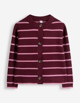 Cardigan - Rippstrick - Dunkelrot