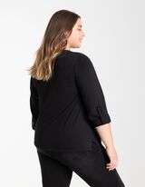 Mar&scaron;kinėliai ilgomis rankovėmis - Reguliuojamas rankovių ilgis - juodas