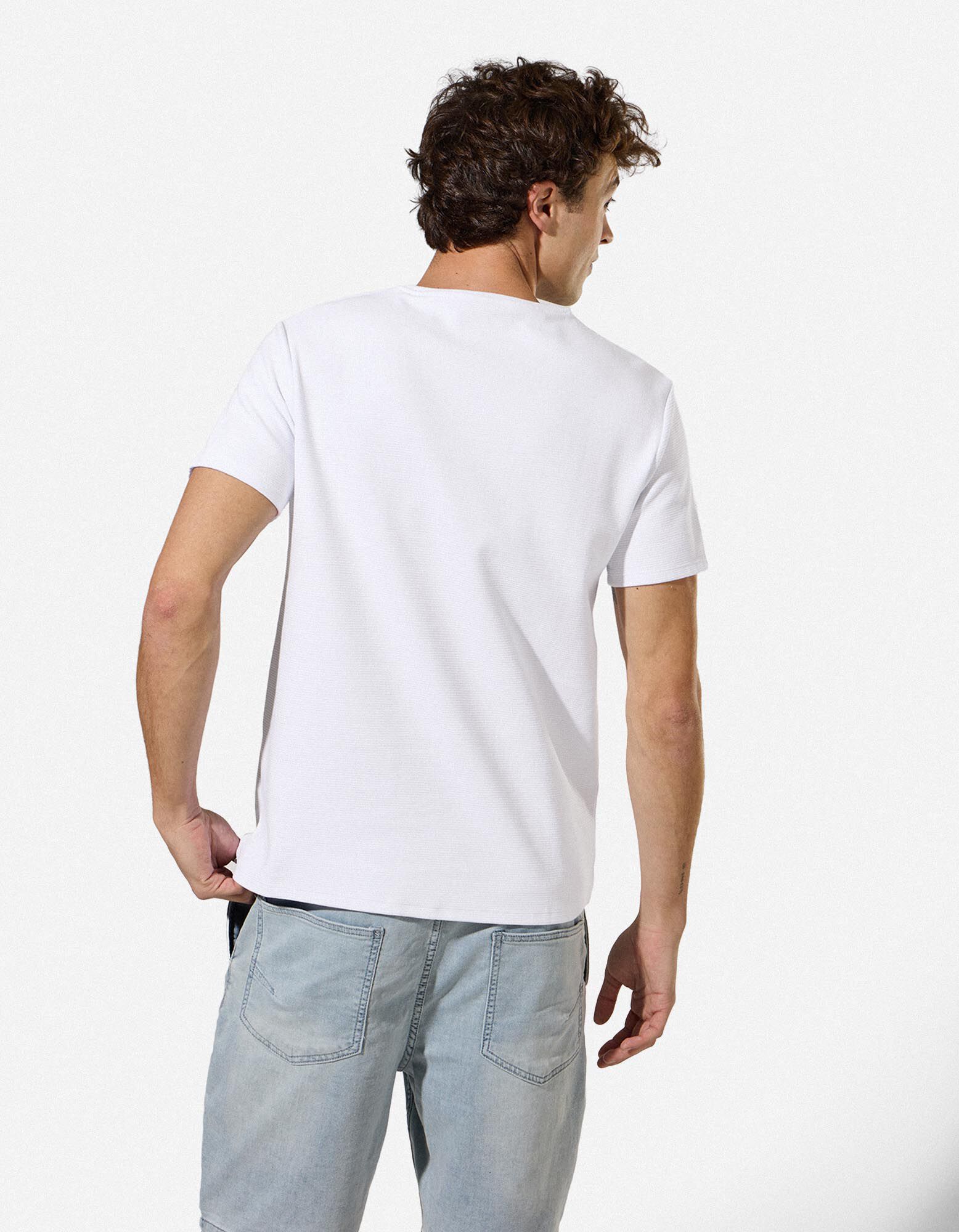 T-Shirt - einfarbig - Wei&szlig;