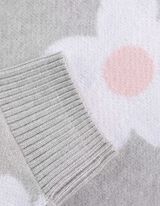 Giacca in maglia - Fantasia floreale - grigio chiaro