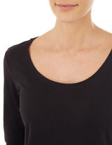 Damen Longsleeve mit U-Boot Ausschnitt