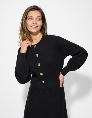 Vest - Knoopsluiting - Zwart