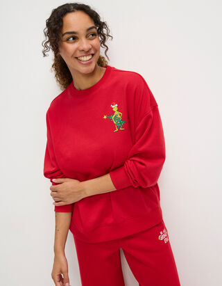 Sweatshirt - Grinch - Rot